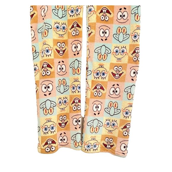 SpongeBob Pajama Pants Cozy Fuzzy Patrick, Squidward, Sandy Soft Lounge PJ Pants - Picture 7 of 15